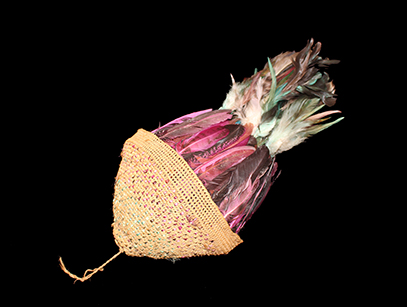 Bamileke Purple Feathered Hat MW68 - Cameroon - Sold